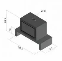 Po&ecirc;le &agrave; bois Godin Le Mielan 411113 12kW Peint Noir porte fonte