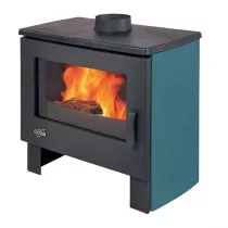 Poêle à bois Godin le Petit Chinon 2 8kW peint Noir / acier émaillé