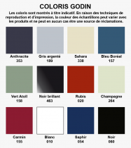 Poêle à bois Godin le Petit Chinon 8.5kW peint Noir / acier émaillé