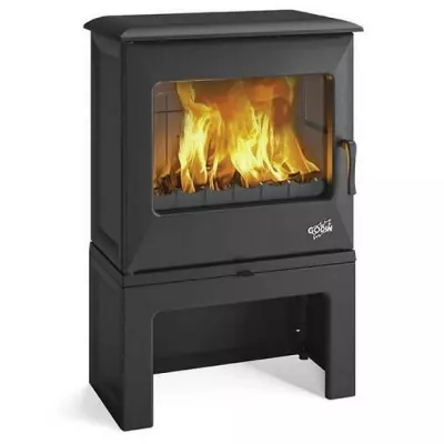 Po�le � bois Godin Le Seris 388150  sur b�cher 5kW Peint Noir