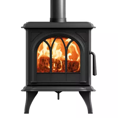 Po�le � bois Huntingdon 20 4.1kW Noir porte gothique - STOVAX R�f. 701-081