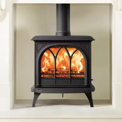 Po�le � bois Huntingdon 30 5kW Noir porte Gothique - STOVAX R�f. 701-042