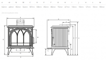 Poêle à bois Huntingdon 40 8kW Noir - STOVAX Réf. 701-023