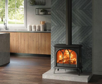 Poêle à bois Huntingdon 40 8kW Noir porte gothique - STOVAX Réf. 701-004