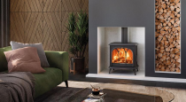Poêle à bois Huntingdon 40 8kW Noir porte gothique - STOVAX Réf. 701-004
