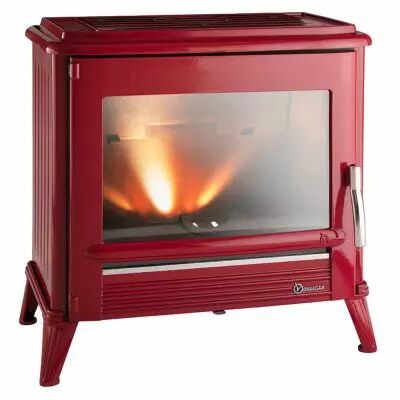 Po�le � bois Invicta Modena P917547 9kW �maill� Rouge