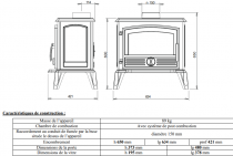 Poêle à bois Invicta Samara P914844 6kW Anthracite