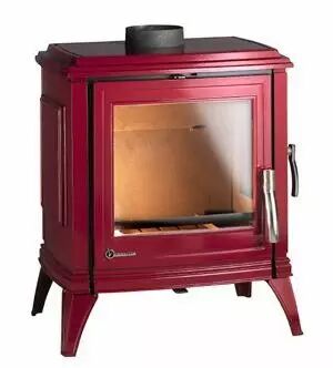Po�le � bois Invicta Sedan M P916047 10kW �maill� Rouge