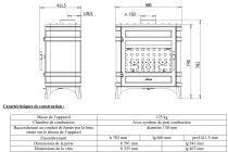 Poêle à bois Invicta Siam P917044 12kW Anthracite