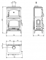 Poêle à bois Isotta Forno Evo 9.7kW - LA NORDICA Réf. 7119104