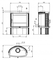 Poêle à bois Jennifer 2.0 7.7kW - LA NORDICA Réf. 7119611