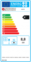 Poêle à bois La Nordica Dante 7115000 8.8kW Noir opaque