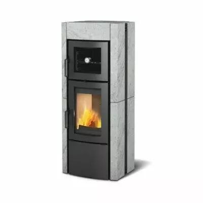 Po�le � bois La Nordica Ester Forno Evo 7116733 8.2kW Pierre naturelle