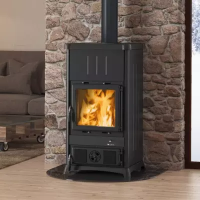 Po�le � bois La Nordica Fedora Steel 7112699 8.3kW Noir anthracite