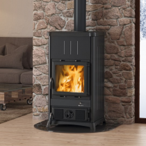 Poêle à bois La Nordica Fedora Steel 7112699 8.3kW Noir anthracite