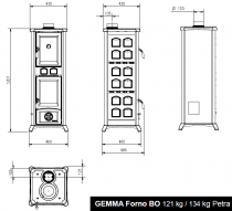 Poêle à bois La Nordica Gemma Forno 7111703 7kW Elegance Blanc infinity