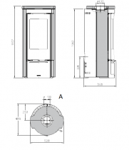 Poêle à bois La Nordica Liù  7119375 7.5kW Petra