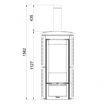 Poêle à bois La Nordica Liù 7119380 7.5kW Bordeaux