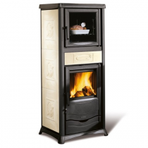 Poêle à bois La Nordica Rossella Plus Forno 5.0 7112391 9.4kW Liberty Panna