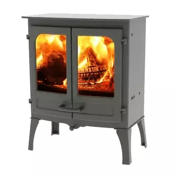 Po�le � bois LE TOUT NOUVEL ISLAND II 8kW sur pieds haut  - CHARNWOOD R�f. 009/ISL02HL-BP