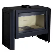 Poêle à bois Leon 12kW fonte Anthracite - LACUNZA Réf. 3000000078211