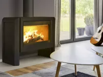 Poêle à bois Leon 12kW fonte Anthracite - LACUNZA Réf. 3000000078211
