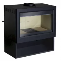 Poêle à bois Lugo 12kW fonte Anthracite - LACUNZA Réf. 3000001341345