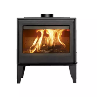 Po�le � bois Martina 7kW acier/fonte Anthracite - LACUNZA R�f. 3000001354307