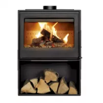 Poêle à bois Martina L 7kW acier/fonte Anthracite - LACUNZA Réf. 3000001356820