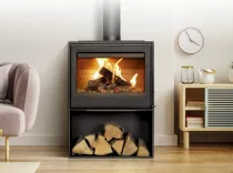Poêle à bois Martina L 7kW acier/fonte Anthracite - LACUNZA Réf. 3000001356820