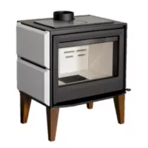 Poêle à bois Maule 7kW Anthracite - LACUNZA Réf. 3000001356851