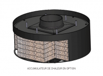 Poêle à bois NEOSEN PLUS 3 vitres raccordable 8kW Noir - INVICTA Réf. P948837