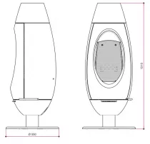 Poêle à bois ODE 10kW Anthracite - Invicta Réf.P914944