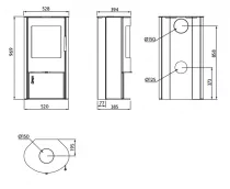 Poêle à bois OFEN 11 6kW Anthracite