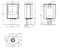 Poêle à bois OFEN 20 6kW Anthracite
