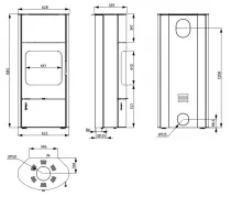 Poêle à bois OFEN 22 6.3kW Noir