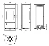 Poêle à bois OFEN 24 8kW Noir