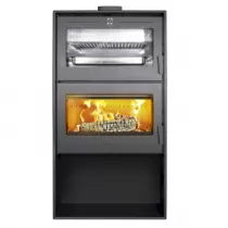 Poêle à bois Oslo 11.5kW acier Anthracite - LACUNZA Réf. 3000001340119