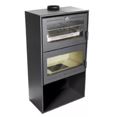 Po�le � bois Oslo 11.5kW acier Anthracite - LACUNZA R�f. 3000001340119