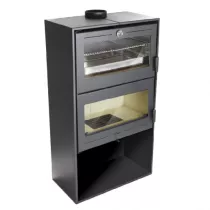 Poêle à bois Oslo 11.5kW acier Anthracite - LACUNZA Réf. 3000001340119