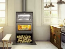 Poêle à bois Oslo 11.5kW acier Anthracite - LACUNZA Réf. 3000001340119