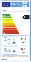 Poêle à bois Oslo 11.5kW acier Anthracite - LACUNZA Réf. 3000001340119
