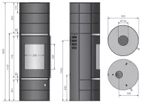 Poêle à bois Ostro (W+) 6.5kW acier Noir - ORANIER Réf. 568111