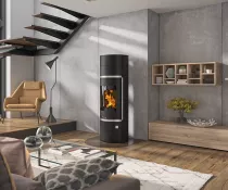 Poêle à bois Ostro (W+) 6.5kW acier Noir - ORANIER Réf. 568111