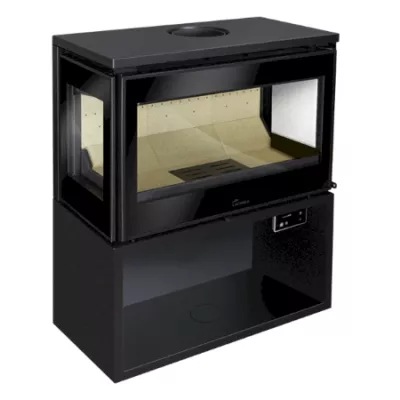 Po�le � bois Paris 700 CLID 9.5kW acier Anthracite - LACUNZA R�f. 3000001341376