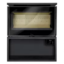 Poêle à bois Paris 700 CLID 9.5kW acier Anthracite - LACUNZA Réf. 3000001341376