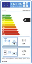 Poêle à bois Paris 700 CLID 9.5kW acier Anthracite - LACUNZA Réf. 3000001341376