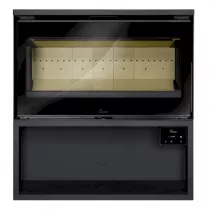 Poêle à bois Paris 800 10kW acier Anthracite - LACUNZA Réf. 30000001341352