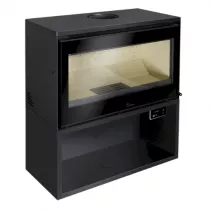 Poêle à bois Paris 800 10kW acier Anthracite - LACUNZA Réf. 30000001341352