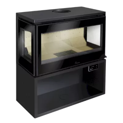 Po�le � bois Paris 800 CLID 10kW acier Anthracite - LACUNZA R�f. 3000001341383